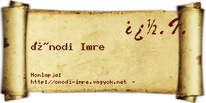 Ónodi Imre névjegykártya